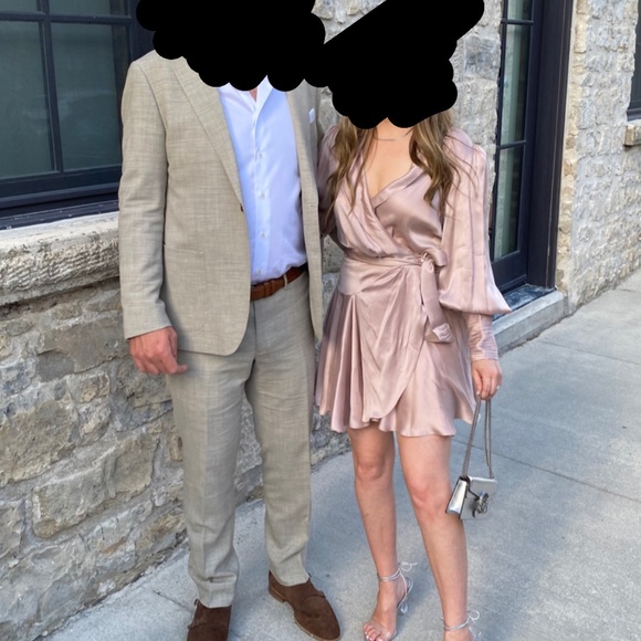 Zimmermann silk wrap mini dress- petal size 1 - Picture 6 of 6